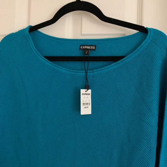 Express Women’s Tunic Sweater 3/4 Sleeve Knit Blouse- XS- NWT - Picture 5 of 8